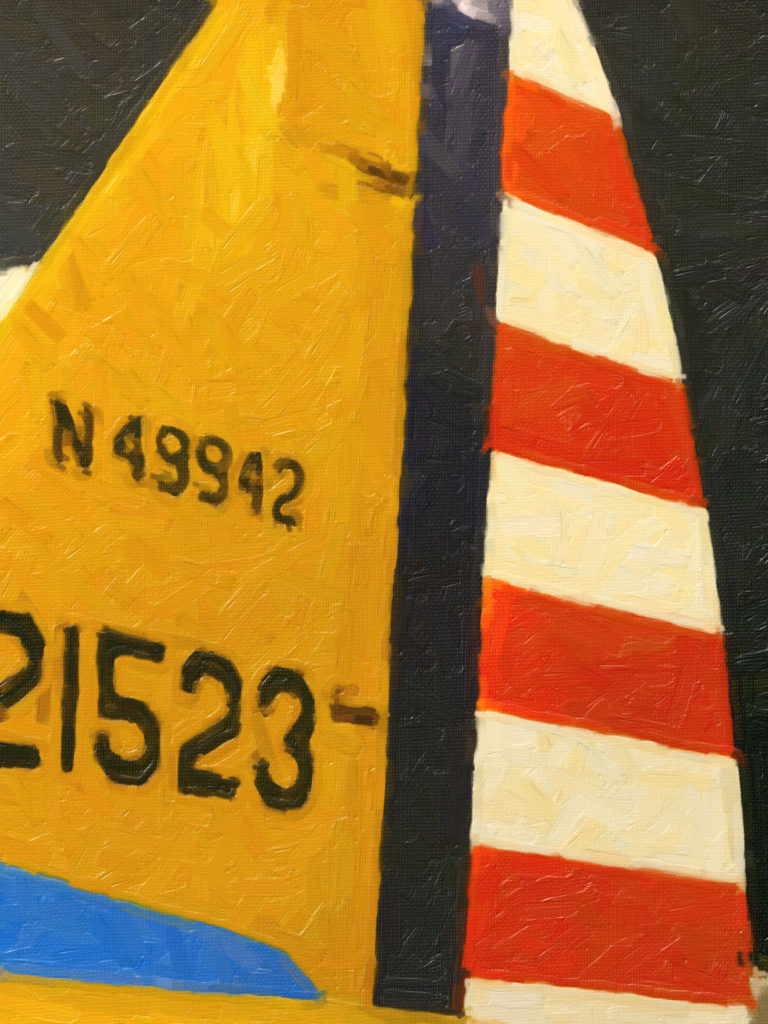Tail from a Fairchild PT-19A Cornell at the Mid-America Air Museum